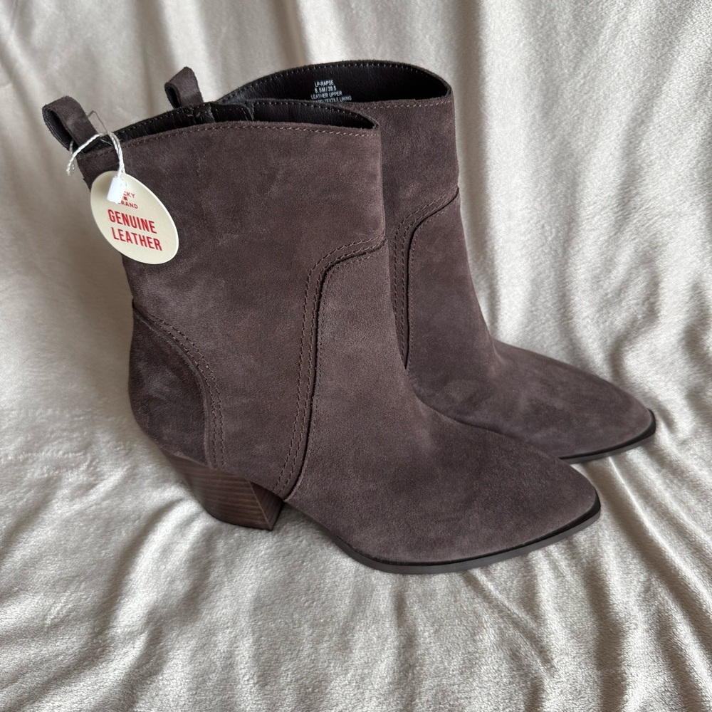 Leather Lucky Brand chocolate Brown Boots